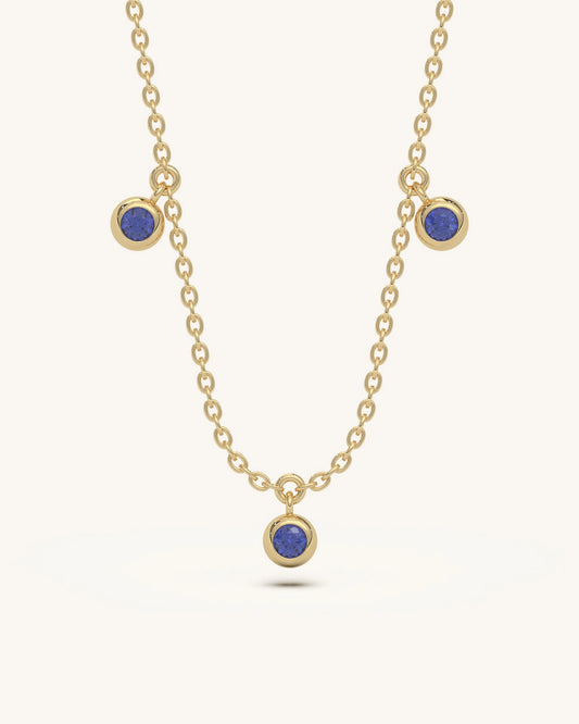 Blue Dangle Necklace