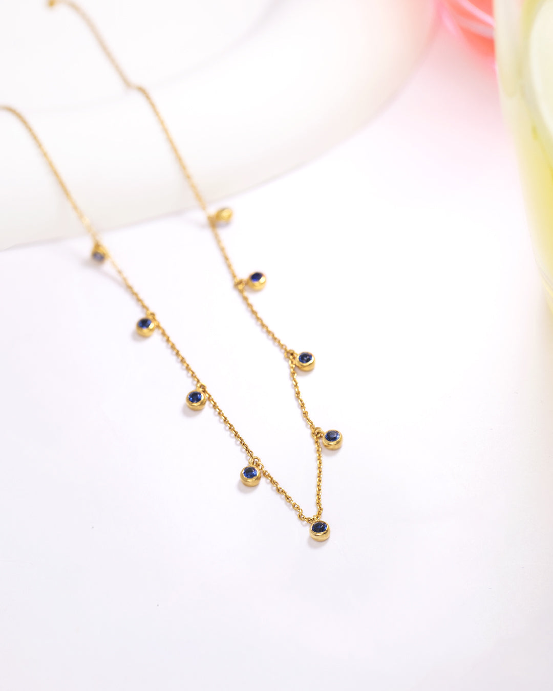 Blue Dangle Necklace