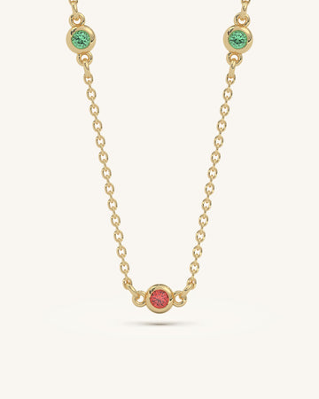 Red Green Stone Necklace