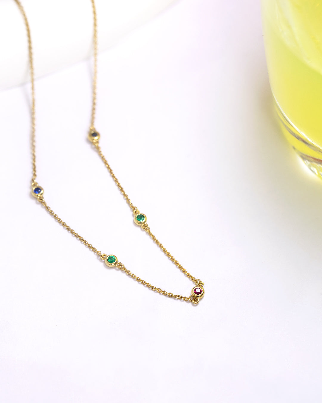 Red Green Stone Necklace