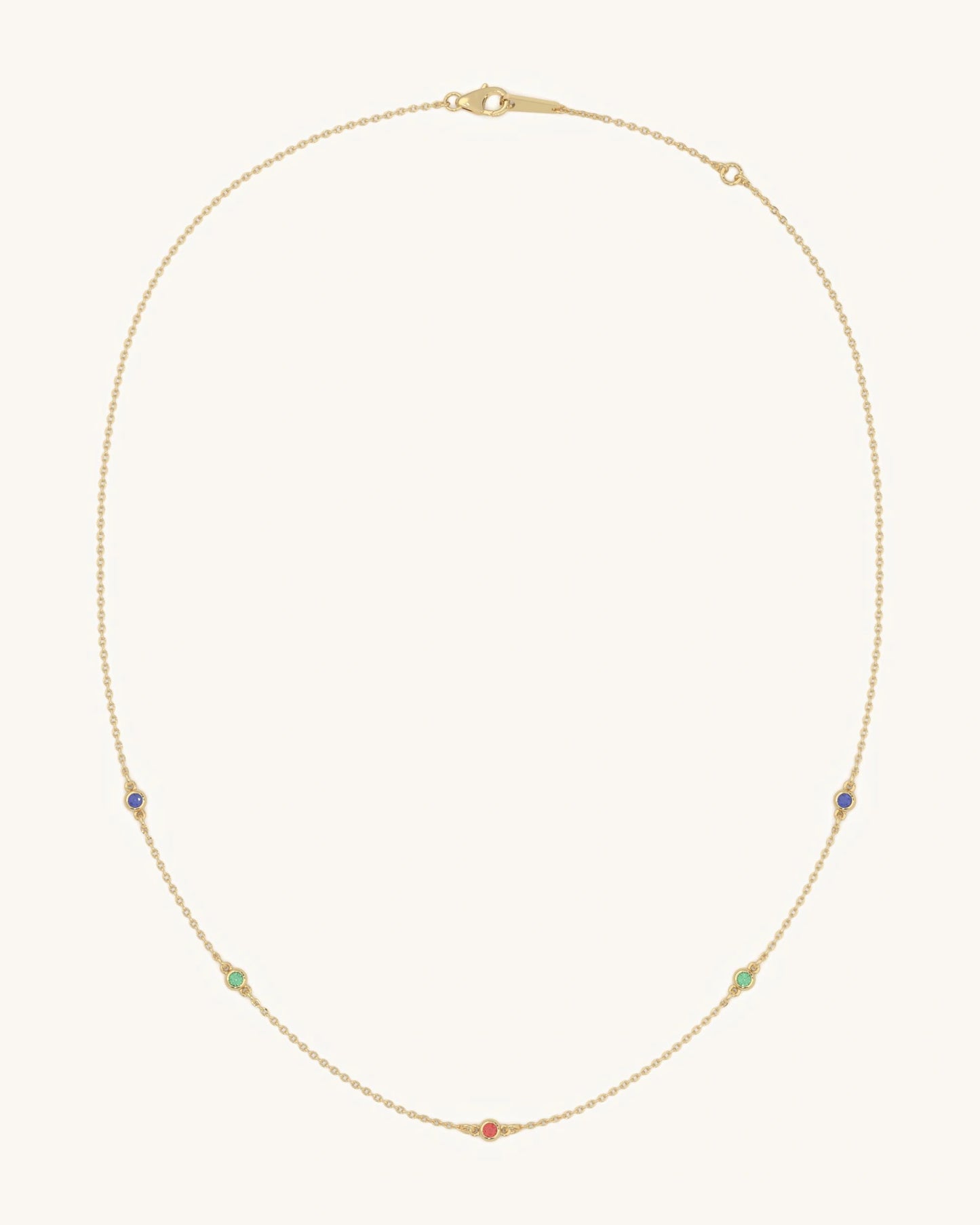 Red Green Stone Necklace