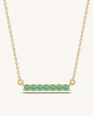Green Bar Pendant Necklace