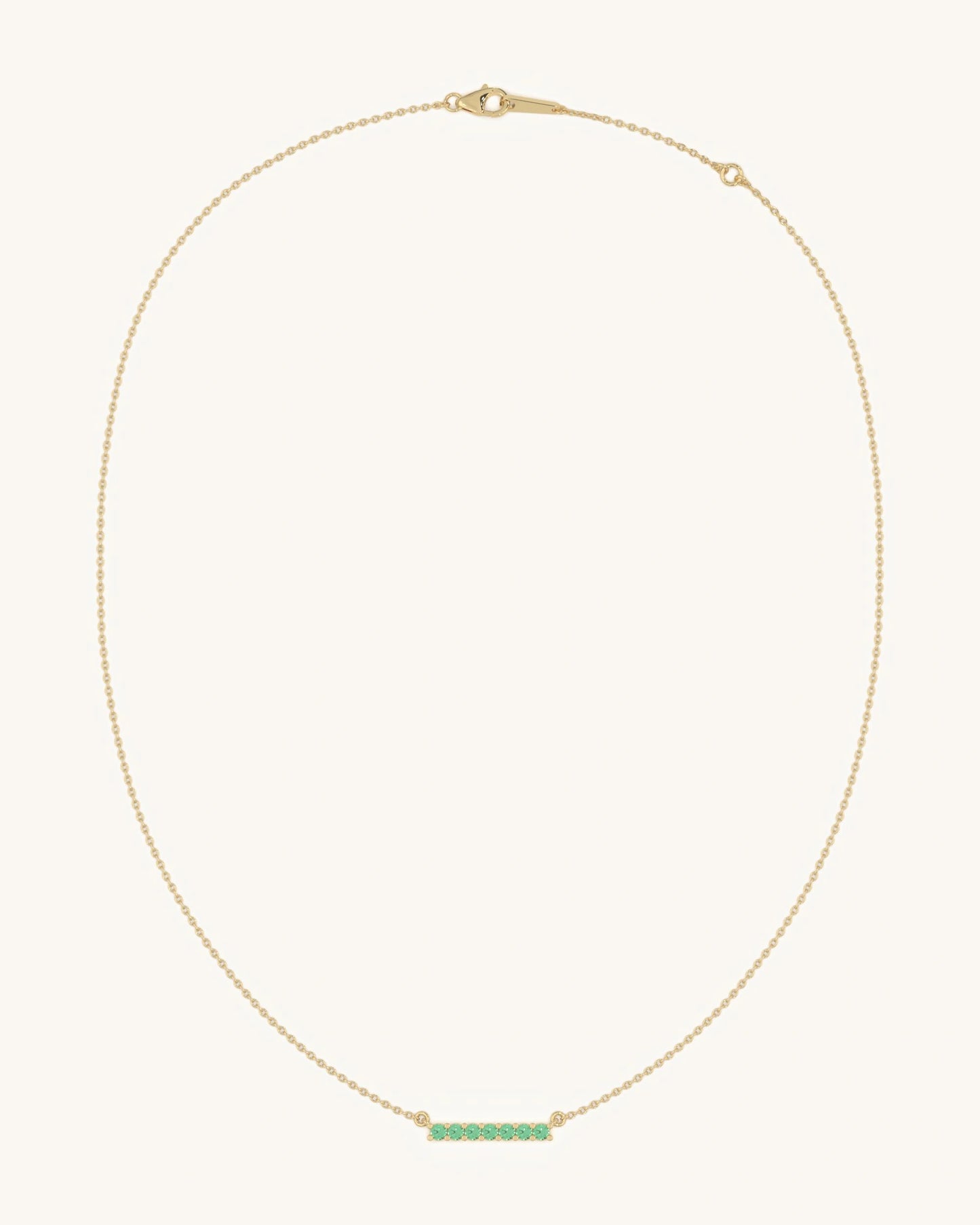 Green Bar Pendant Necklace