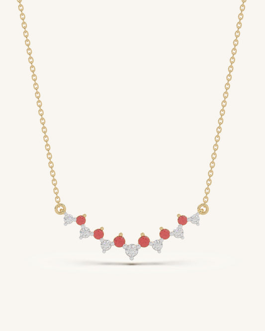 Red White Festive Necklace