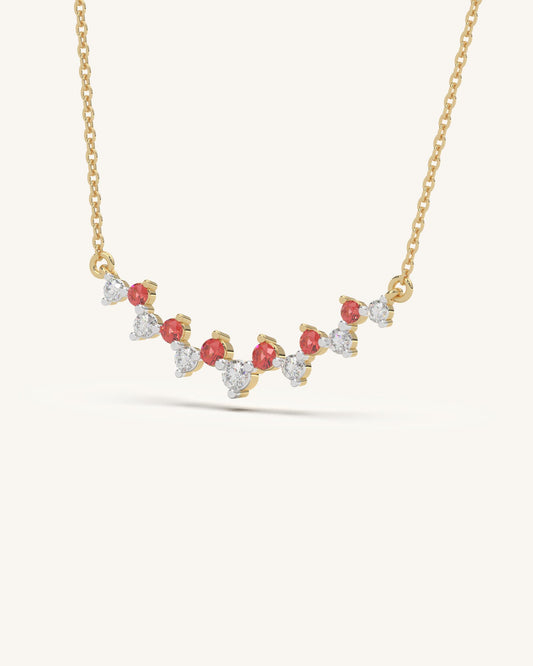Red White Festive Necklace