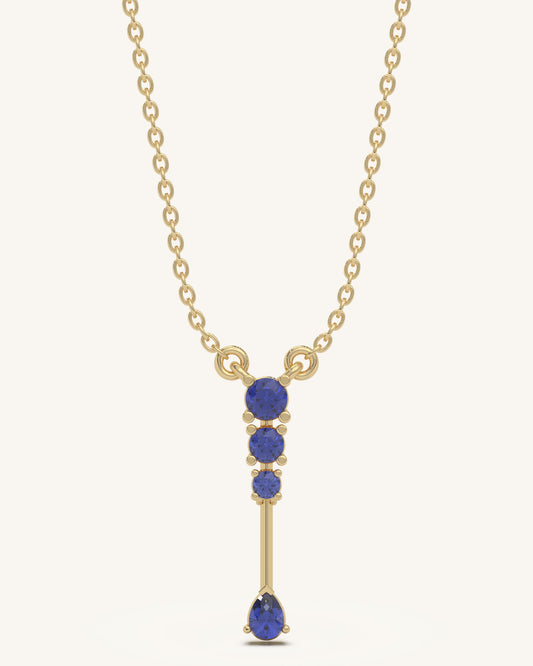 Blue Drop Pendant Necklace