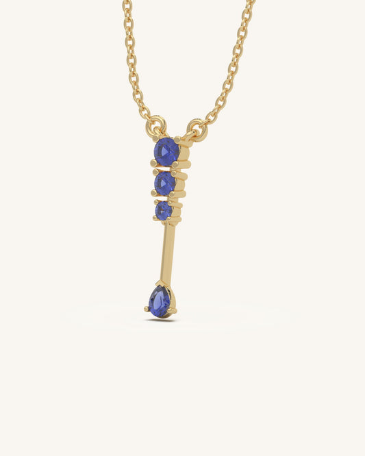 Blue Drop Pendant Necklace