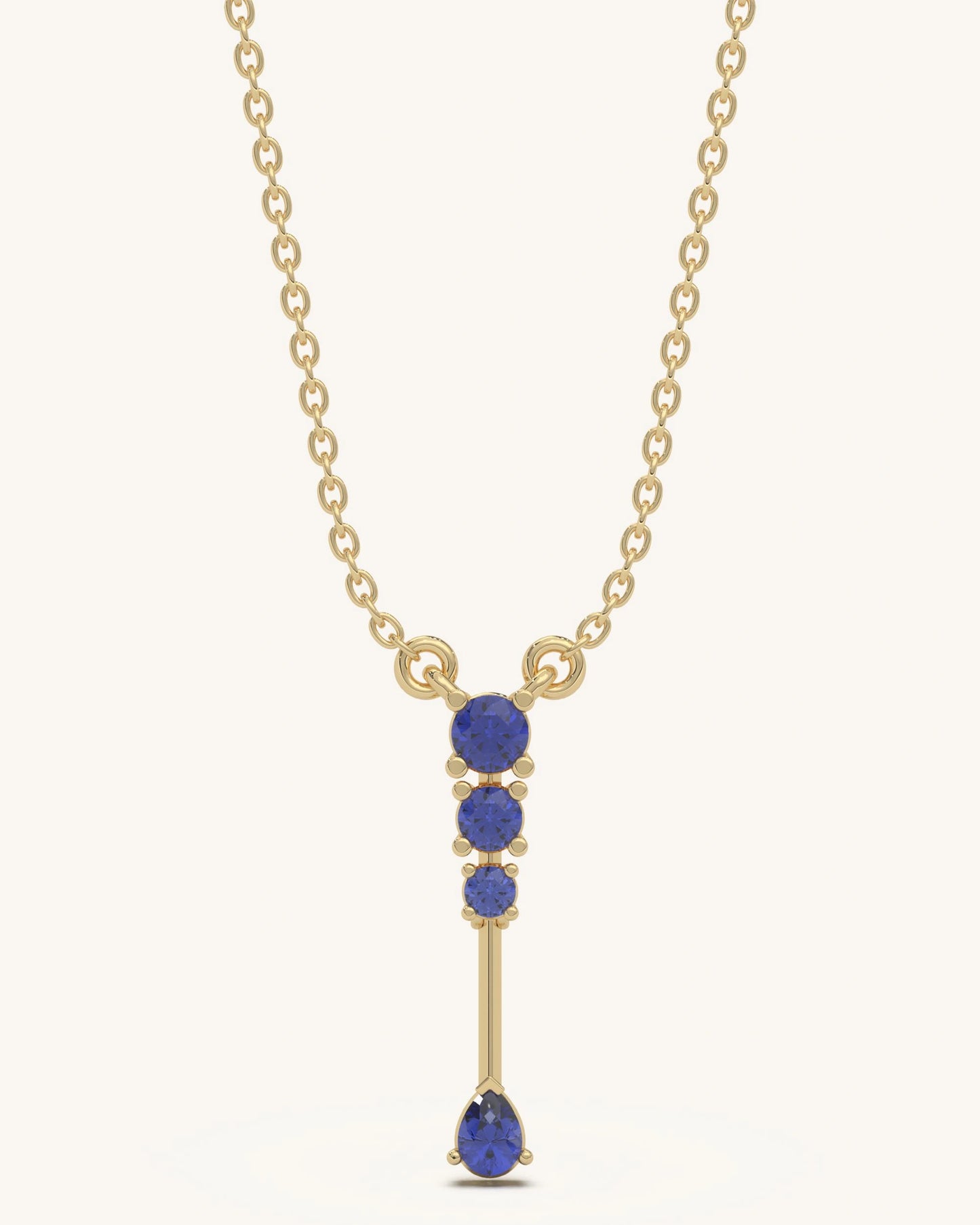 Blue Drop Pendant Necklace