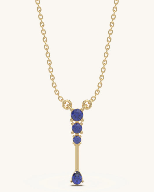 Blue Drop Pendant Necklace