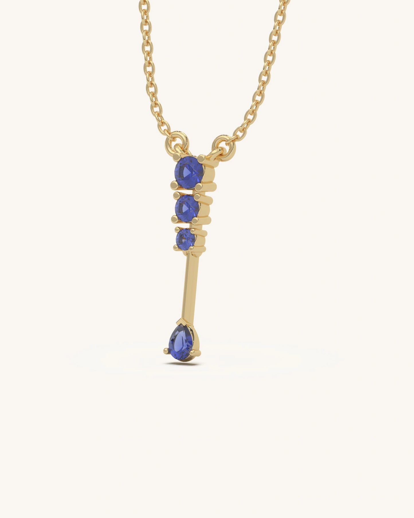 Blue Drop Pendant Necklace