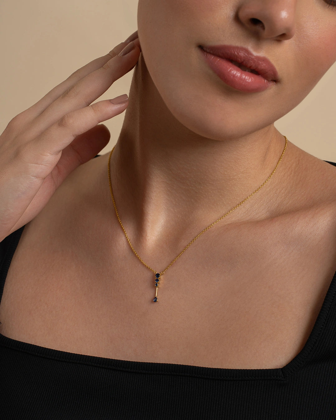 Blue Drop Pendant Necklace