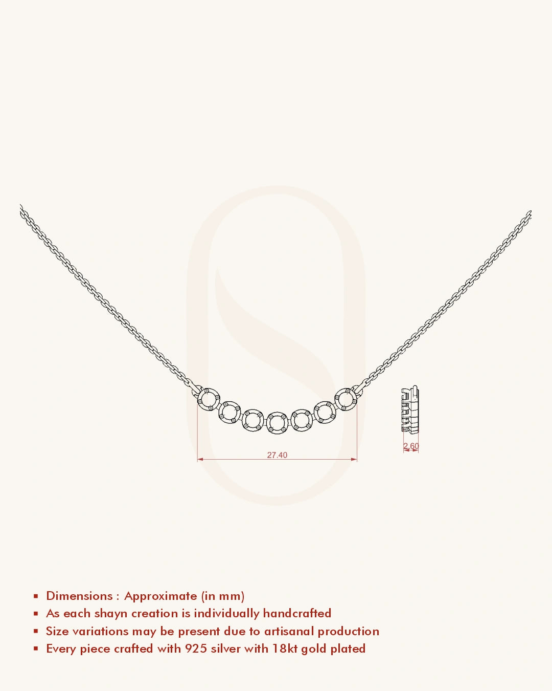 Blue White Stone Necklace