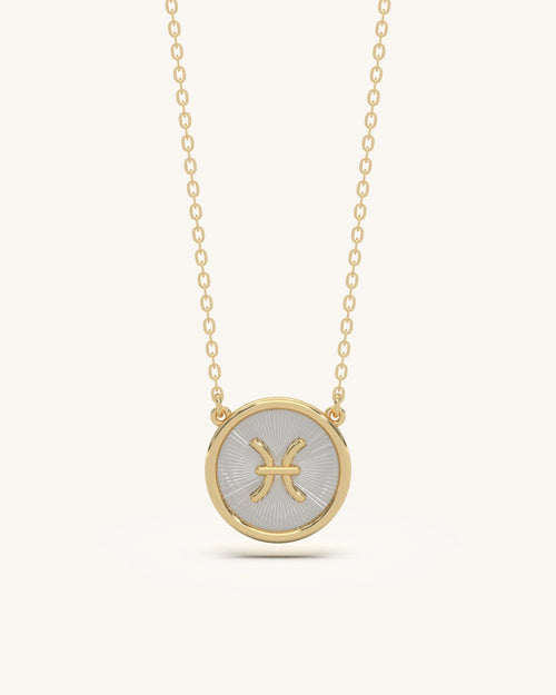 Womens pendant necklace 925 silver 18KT gold vermeil zodiac sunburst design