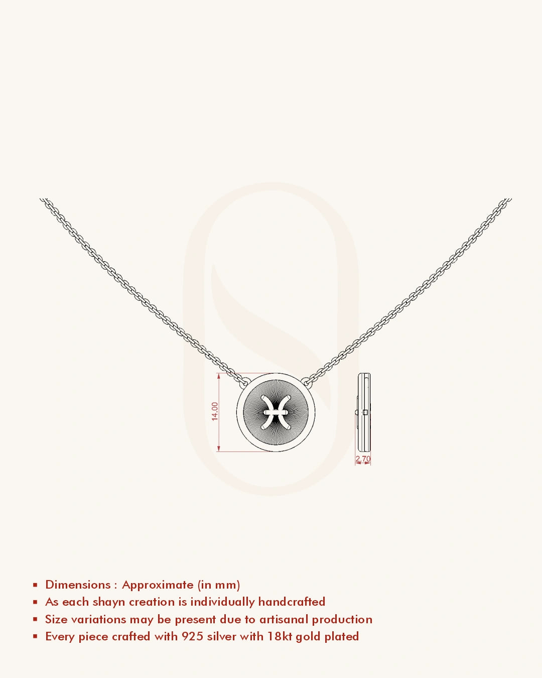 Pisces Pendant Necklace