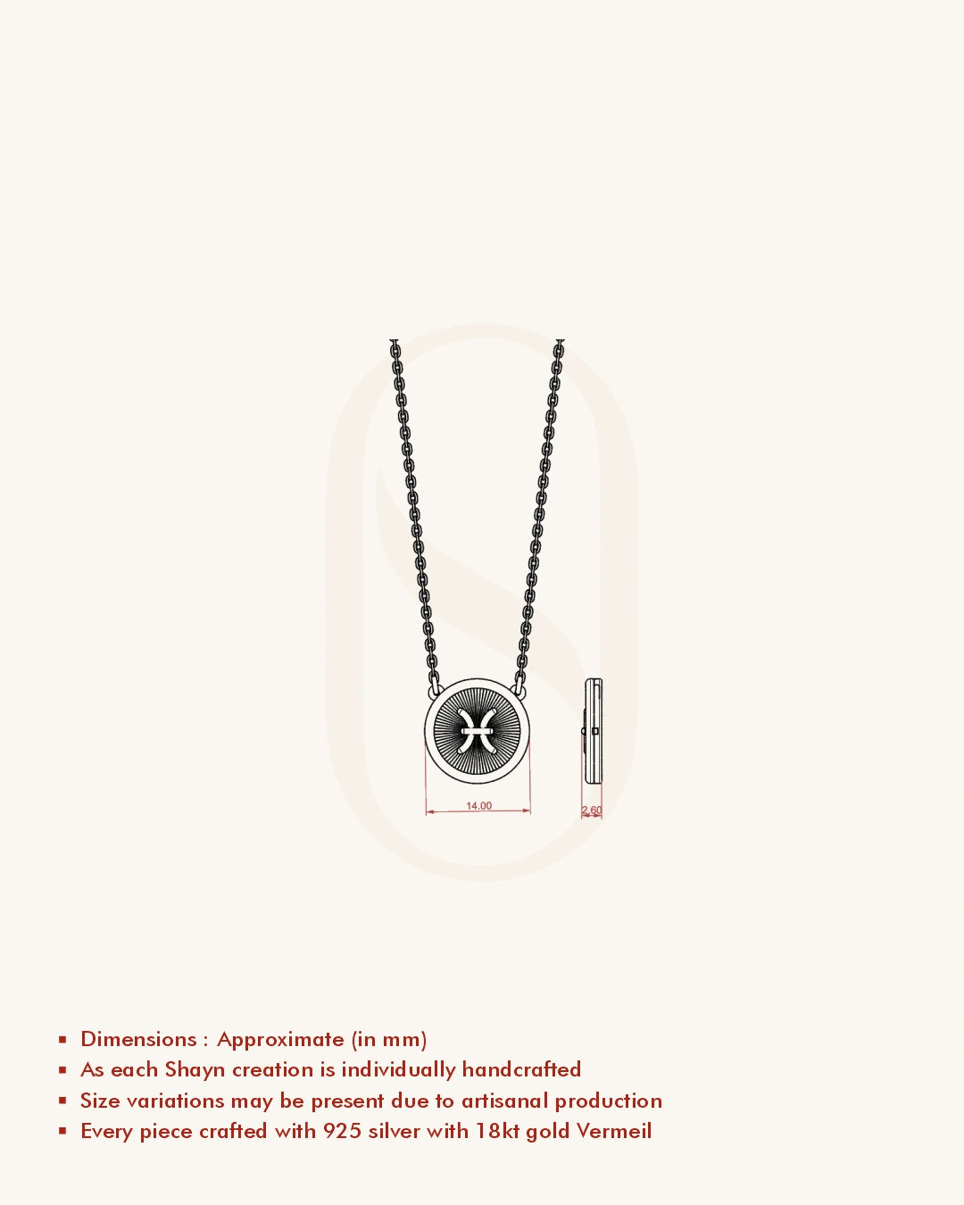 Pisces Pendant Necklace