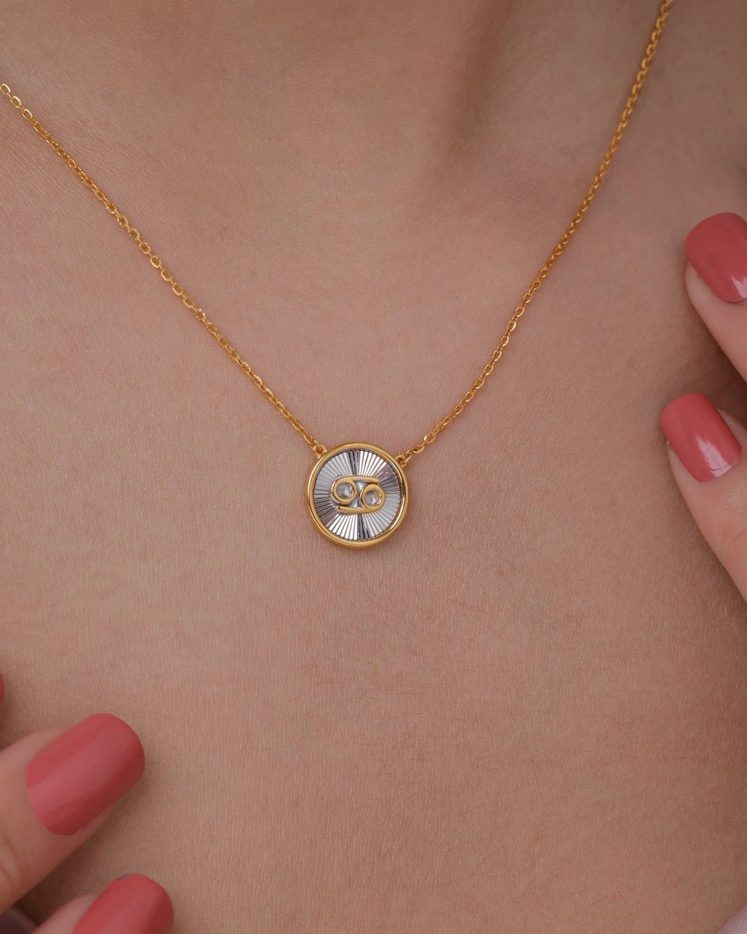 Cancer Gold Necklace