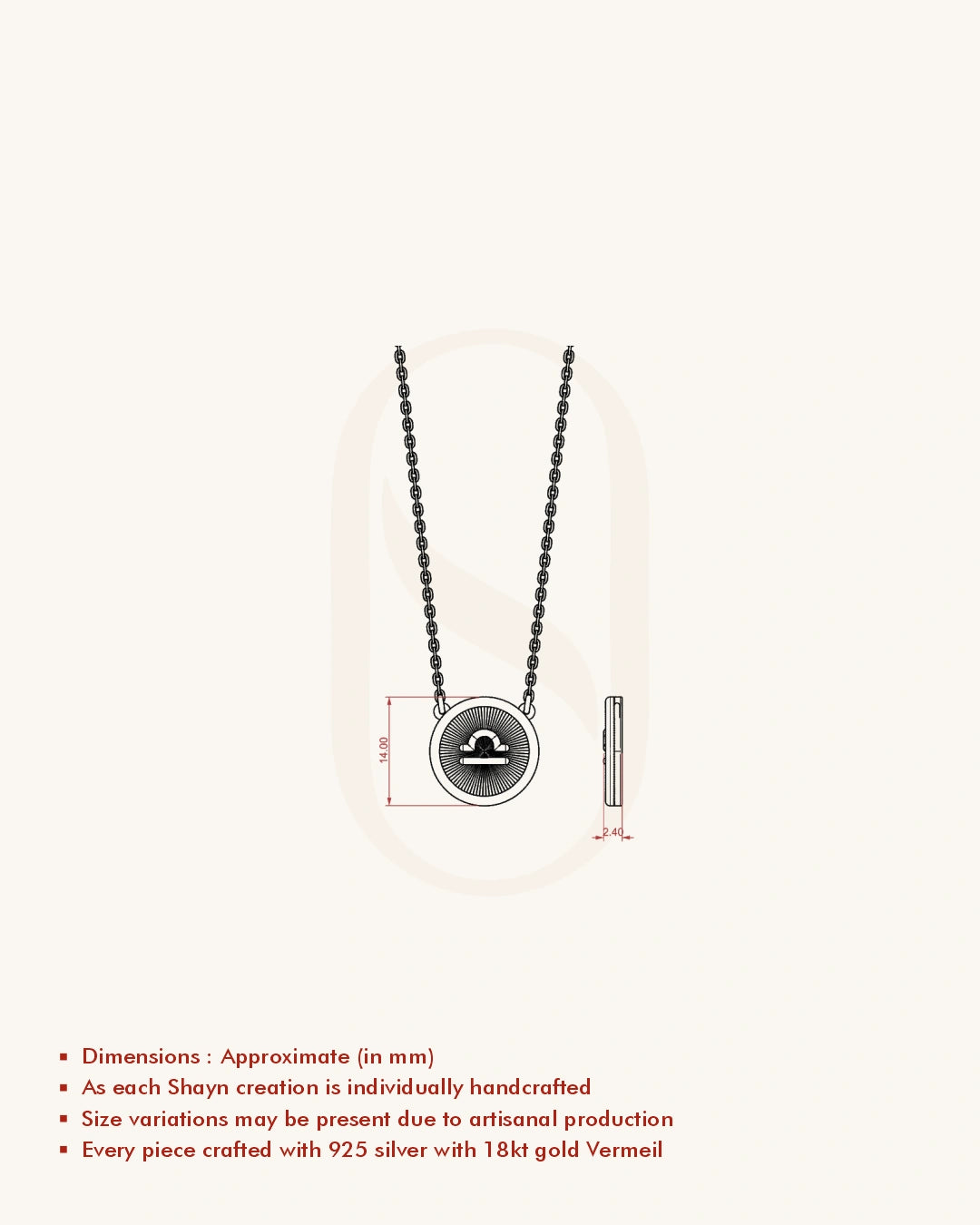 Libra Zodiac Necklace