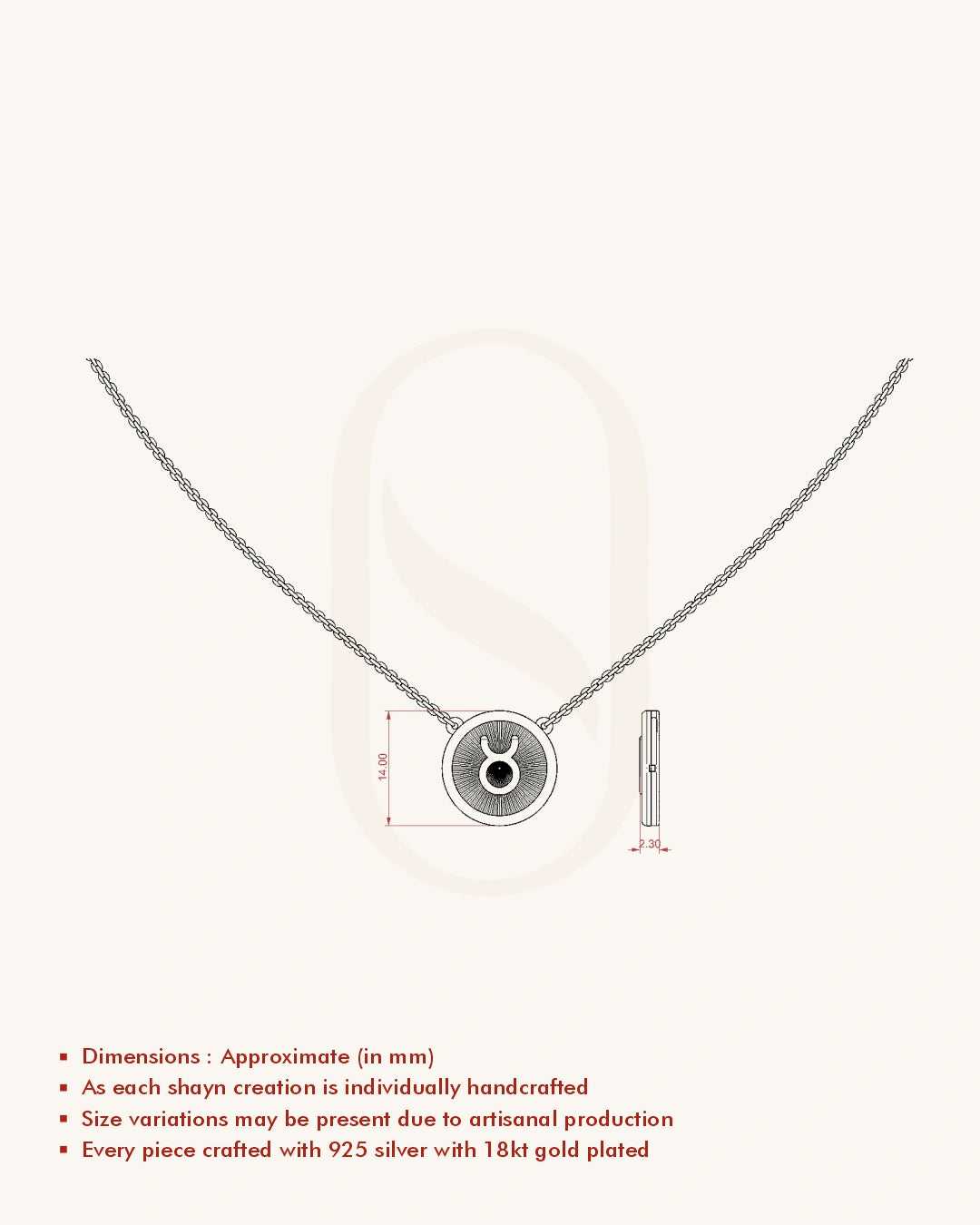 Taurus Pendant Chain