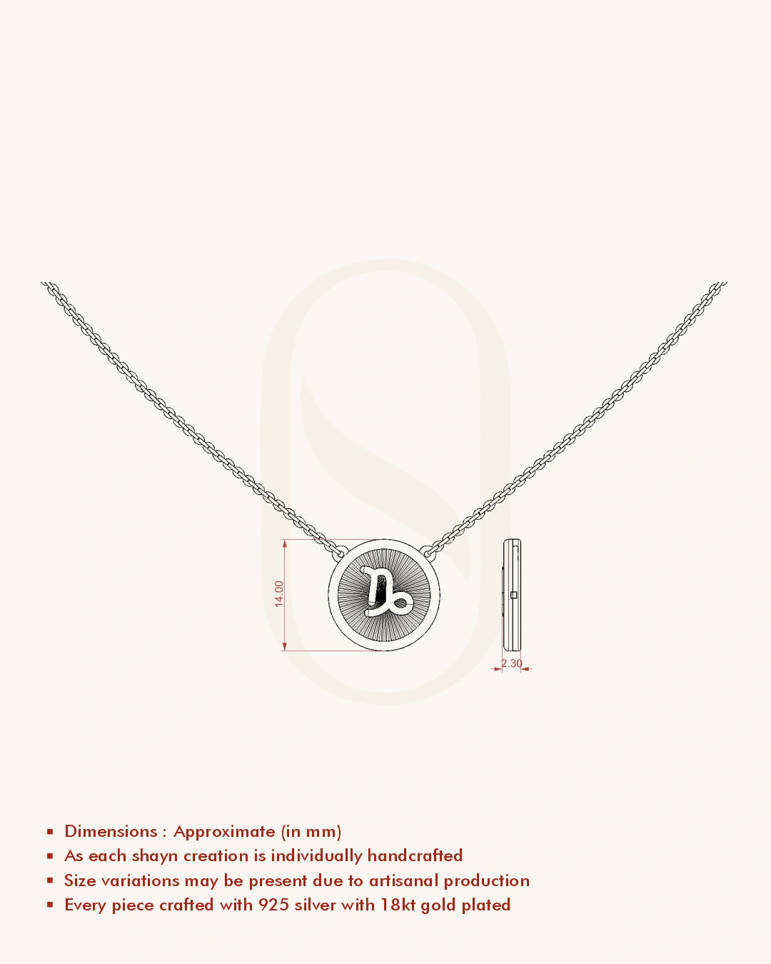 Capricorn Charm Necklace