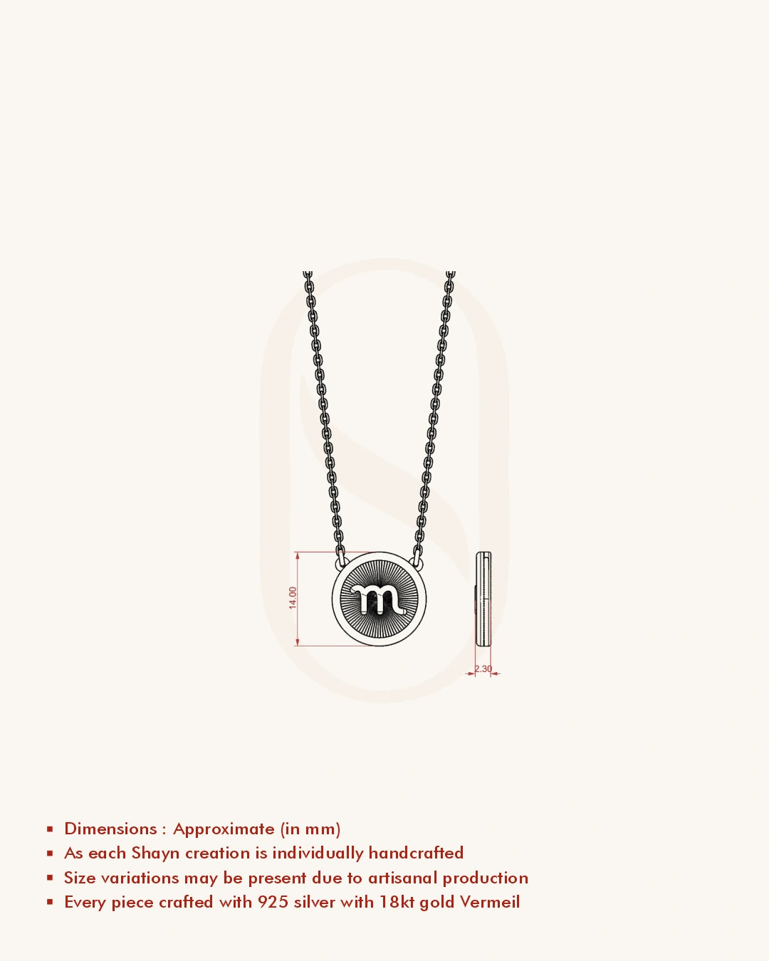 Scorpio Gold Necklace