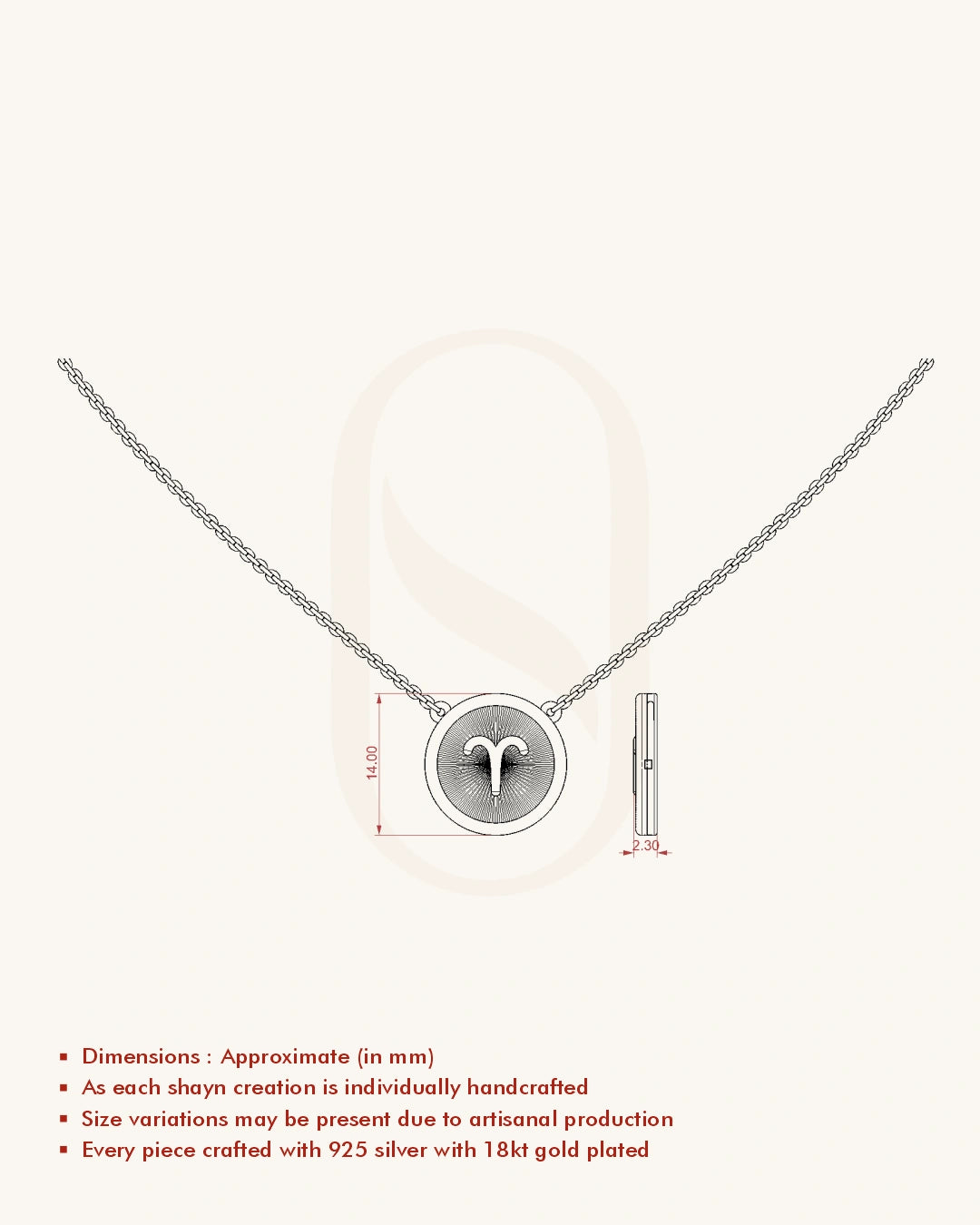 Aries Pendant Necklace