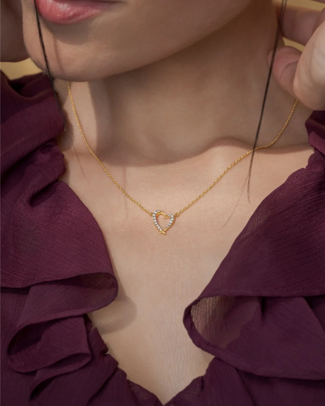 Open Heart Necklace