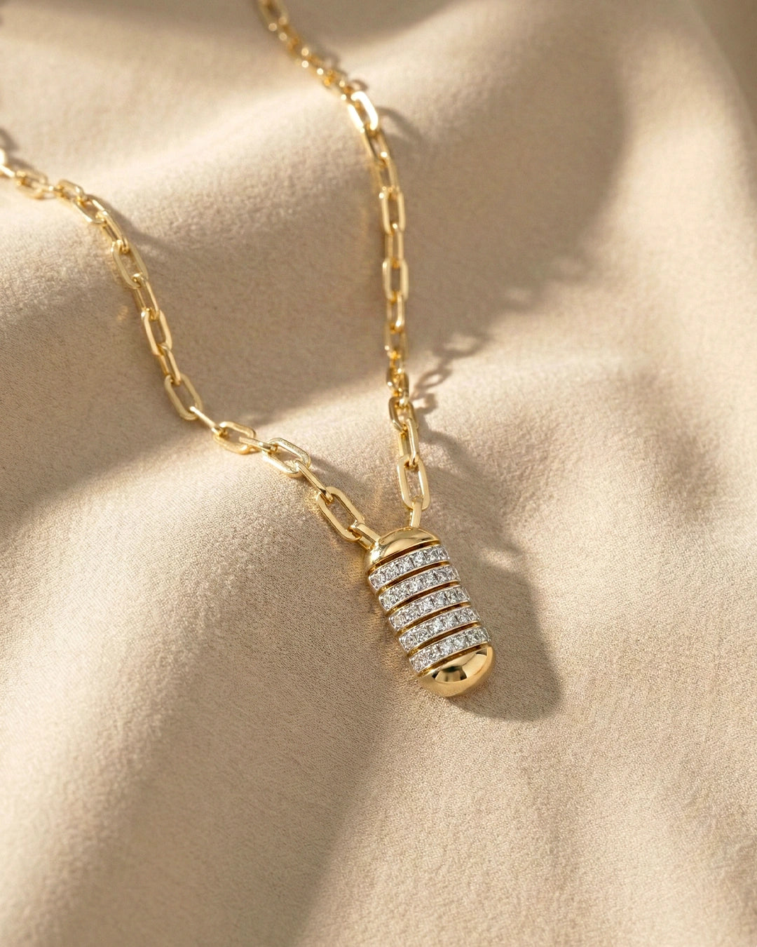 Fluted Barrel Necklace