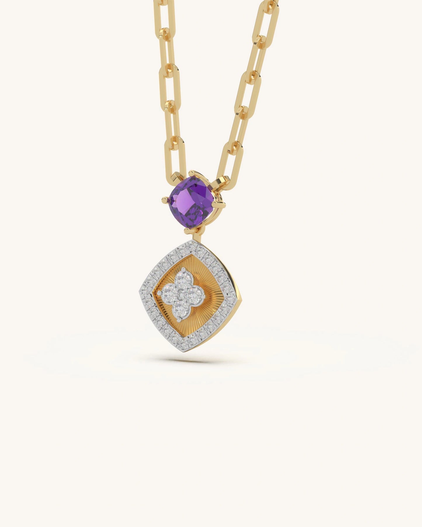 Amethyst Textured Necklace