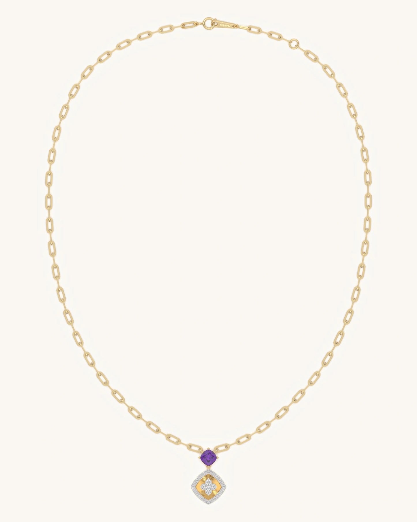 Amethyst Textured Necklace