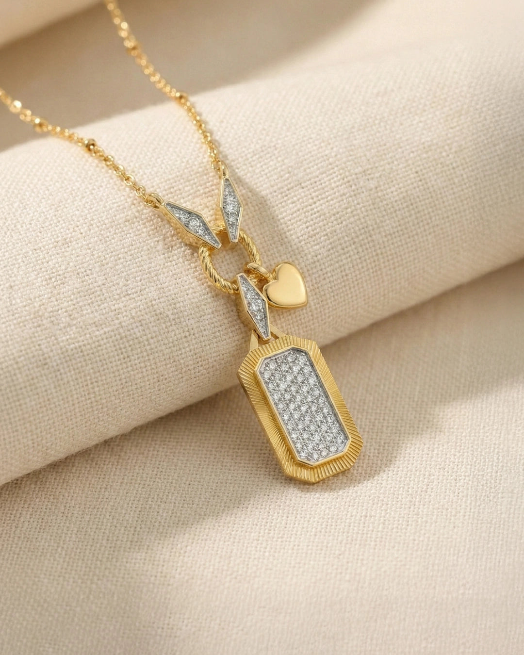Vintage Texture Tag Pendant