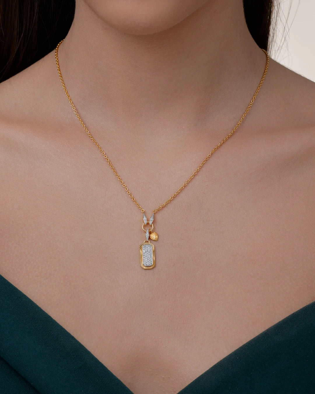 Vintage Texture Tag Pendant