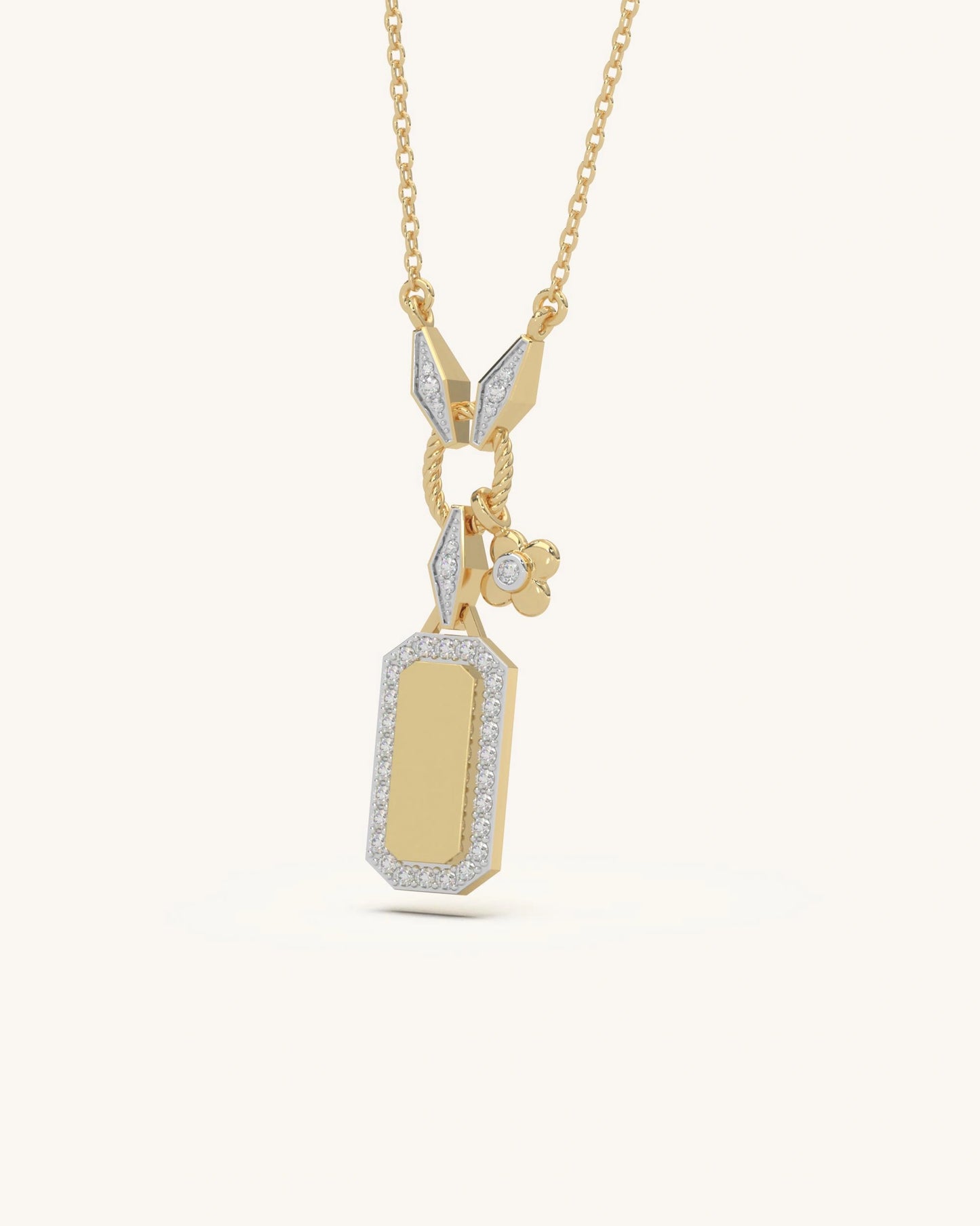Matte Gold Tag Pendant