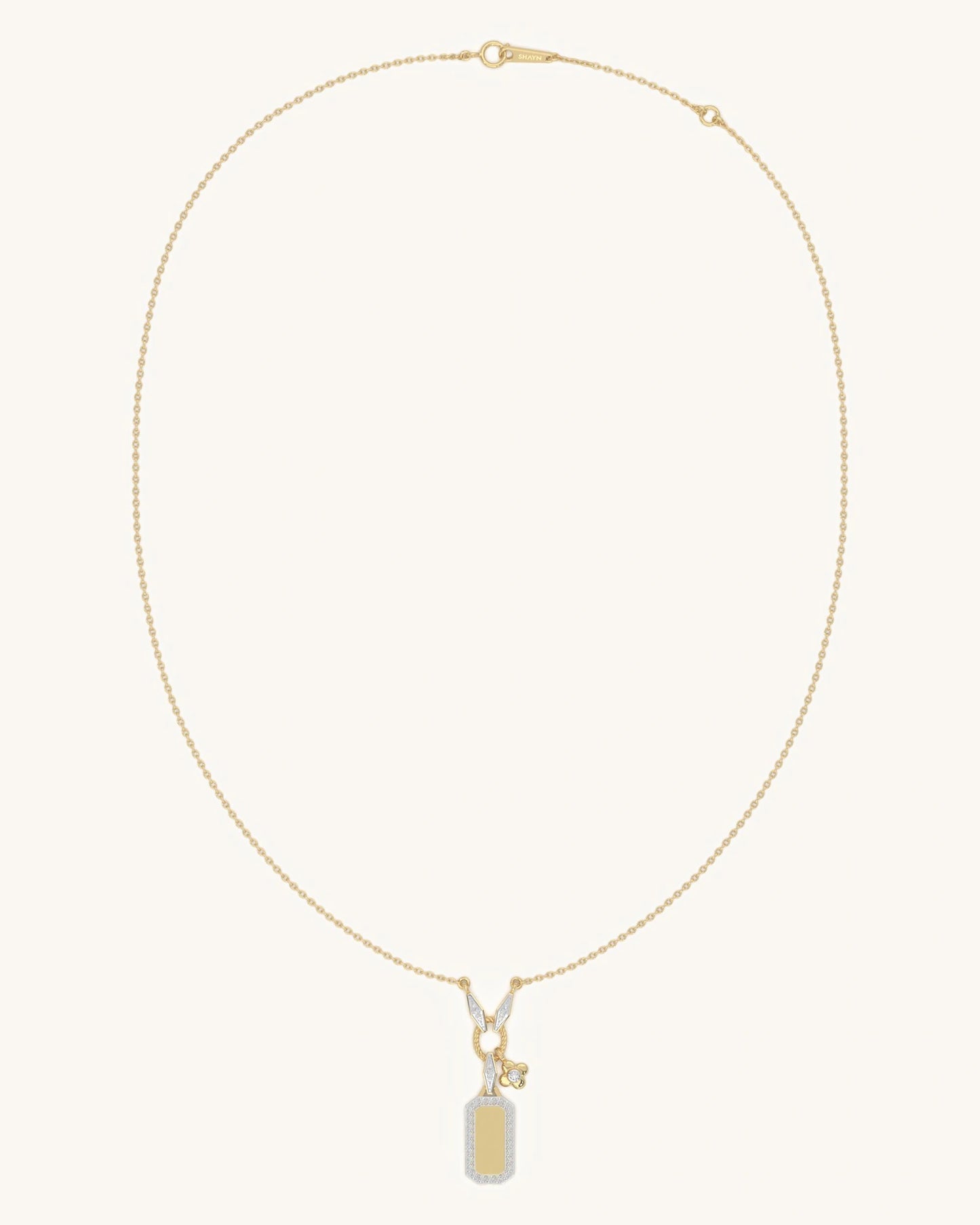 Matte Gold Tag Pendant