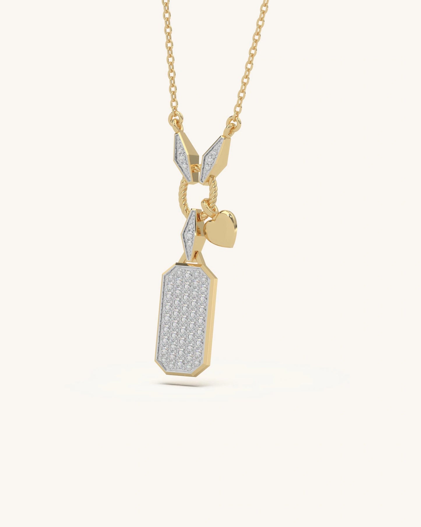 Full Pave Tag Pendant