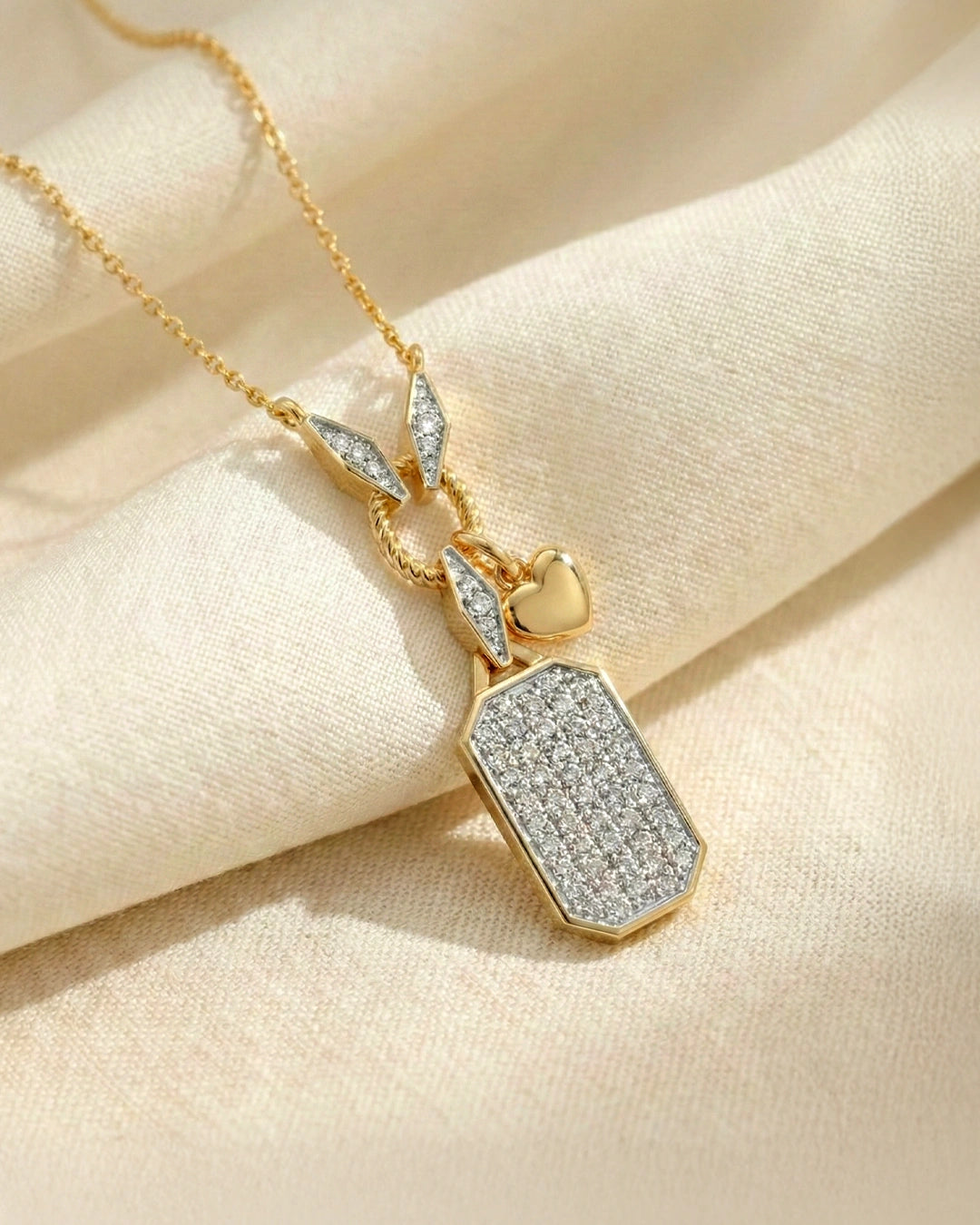 Full Pave Tag Pendant