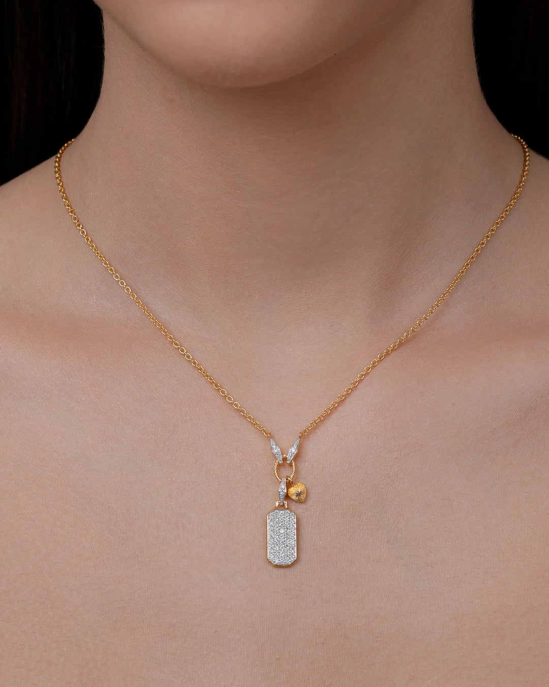 Full Pave Tag Pendant