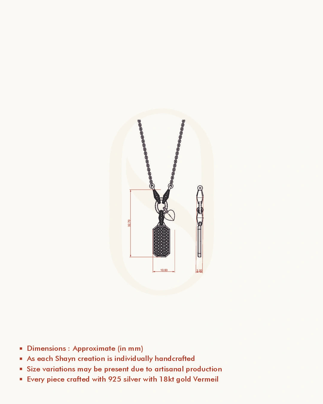 Full Pave Tag Pendant