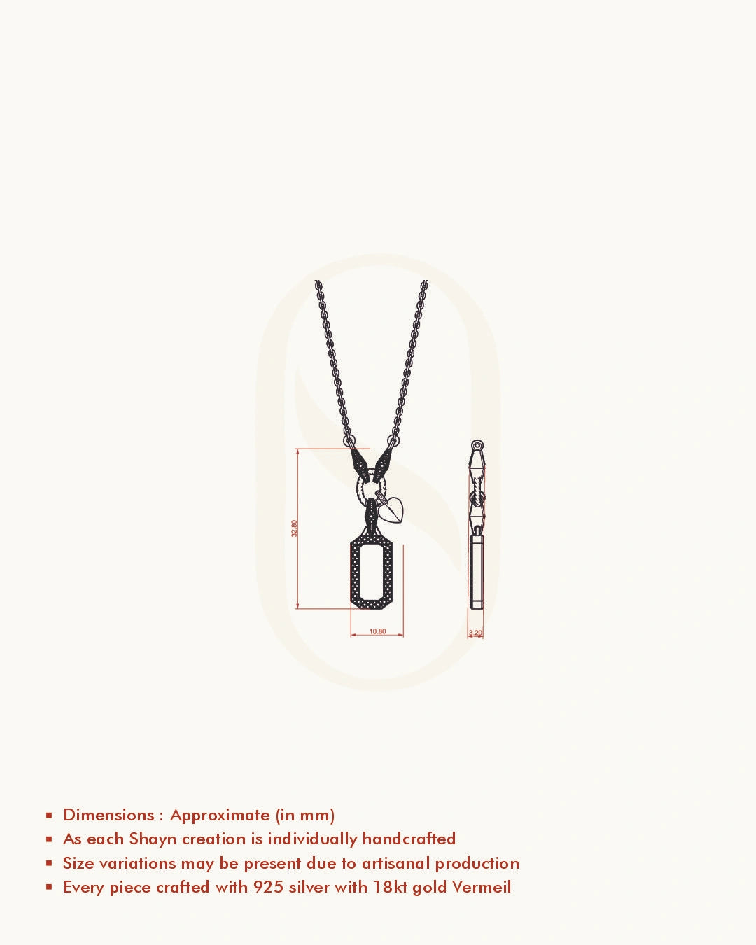 Onyx Tag Pendant