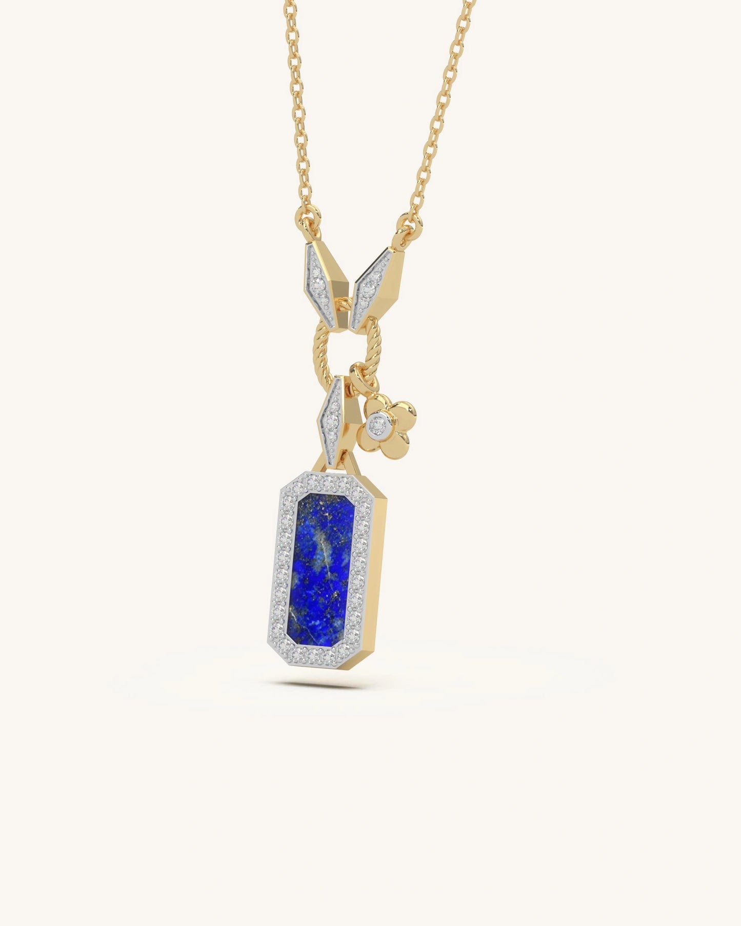 Lapis Lazuli Tag Necklace
