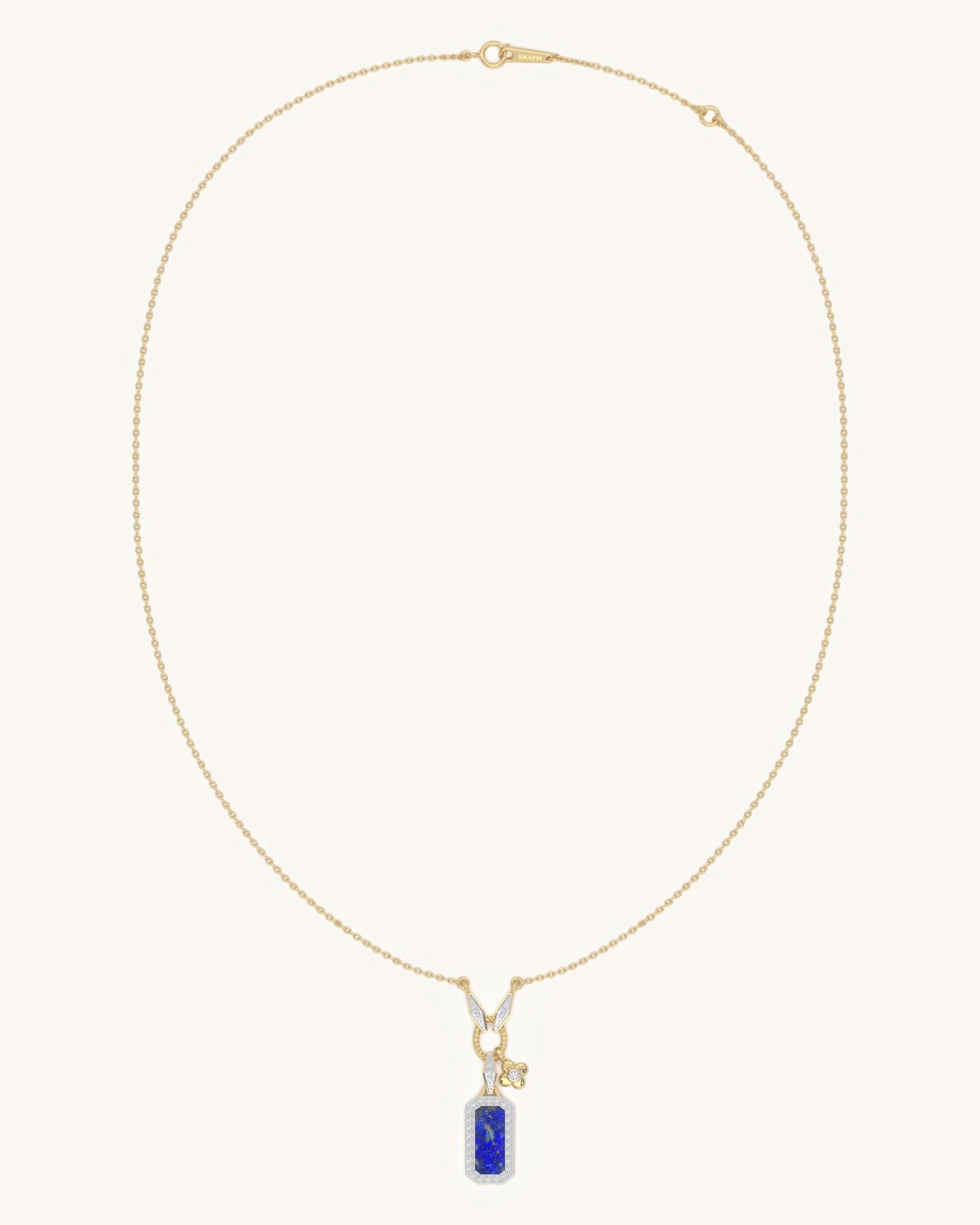 Lapis Lazuli Tag Necklace