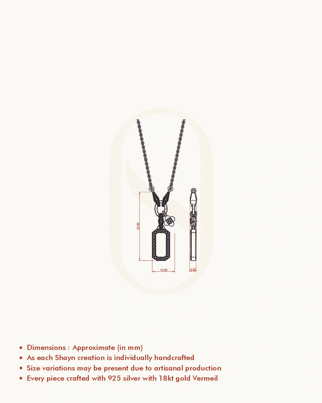 Lapis Lazuli Tag Necklace