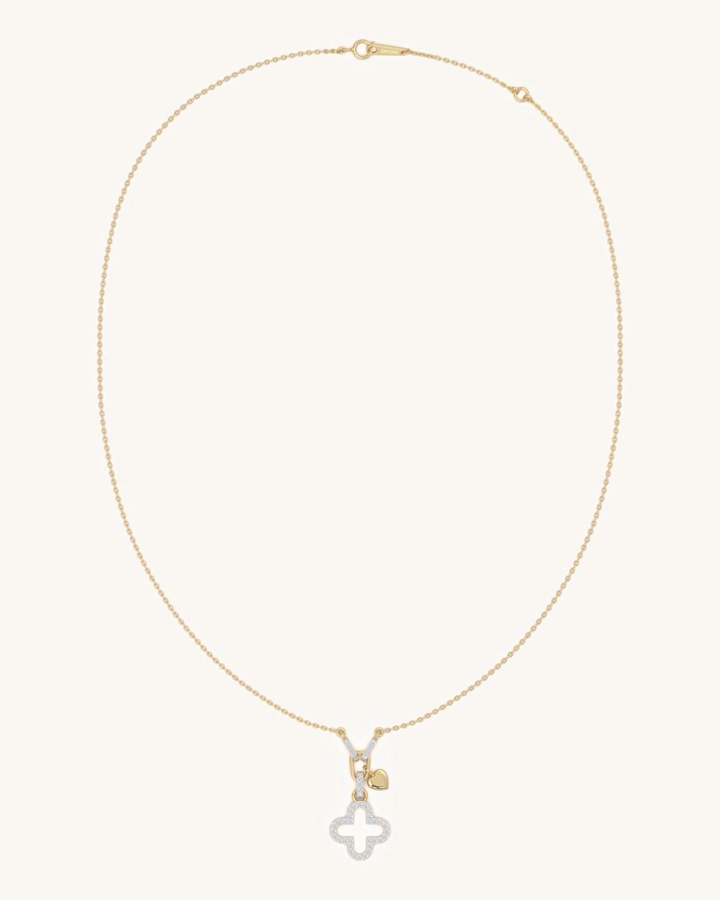 Diamond Rim Clover necklace
