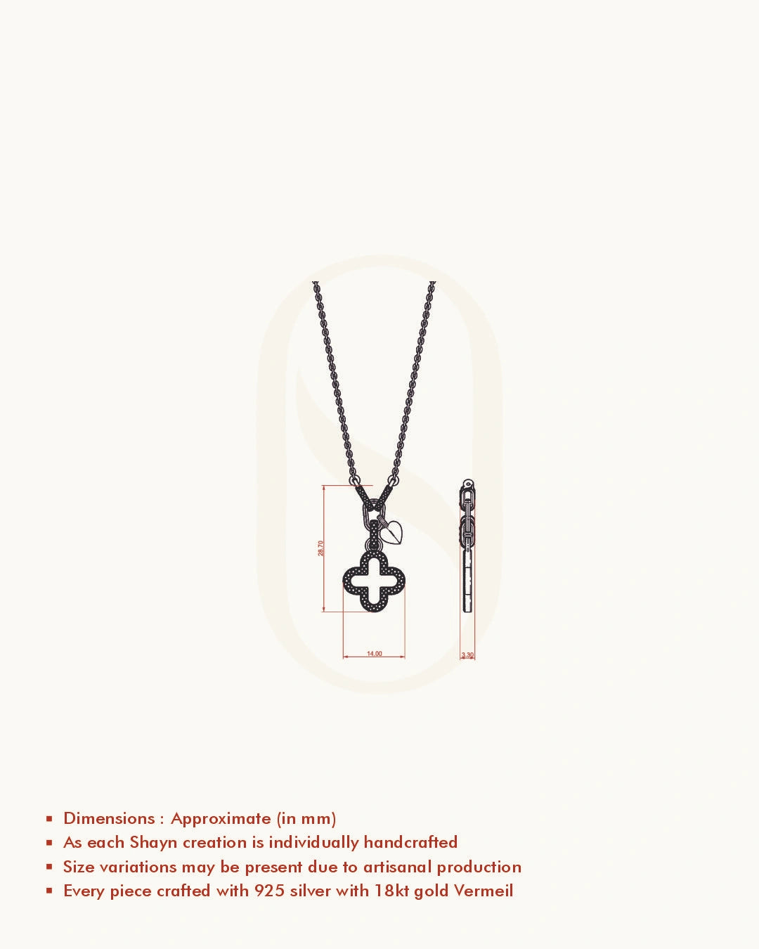Diamond Rim Clover necklace
