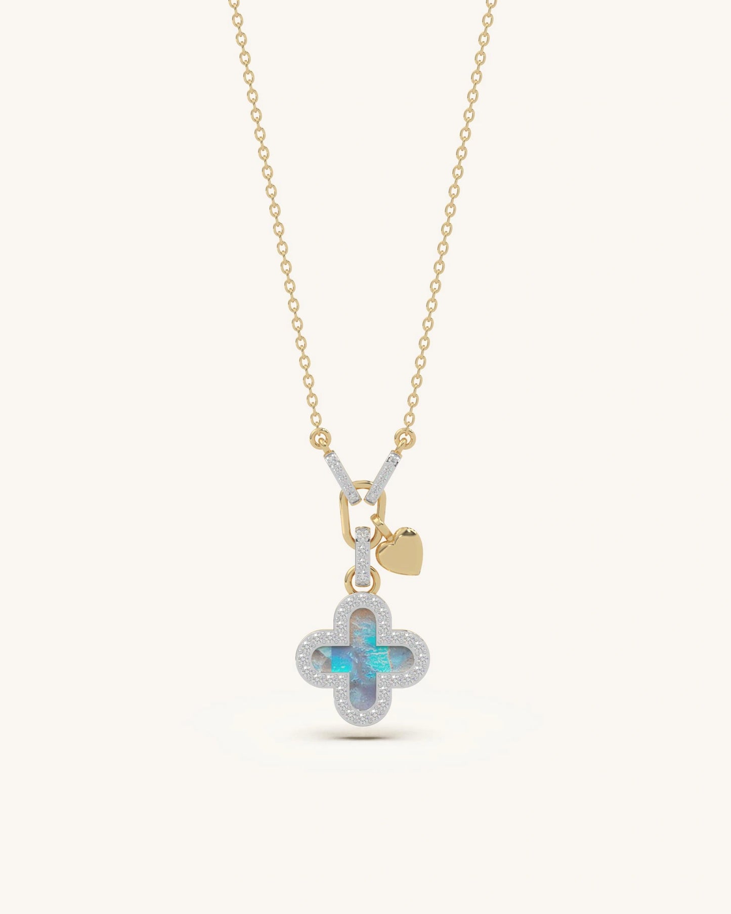 Clover necklace 925 silver 18KT gold vermeil mother of pearl design