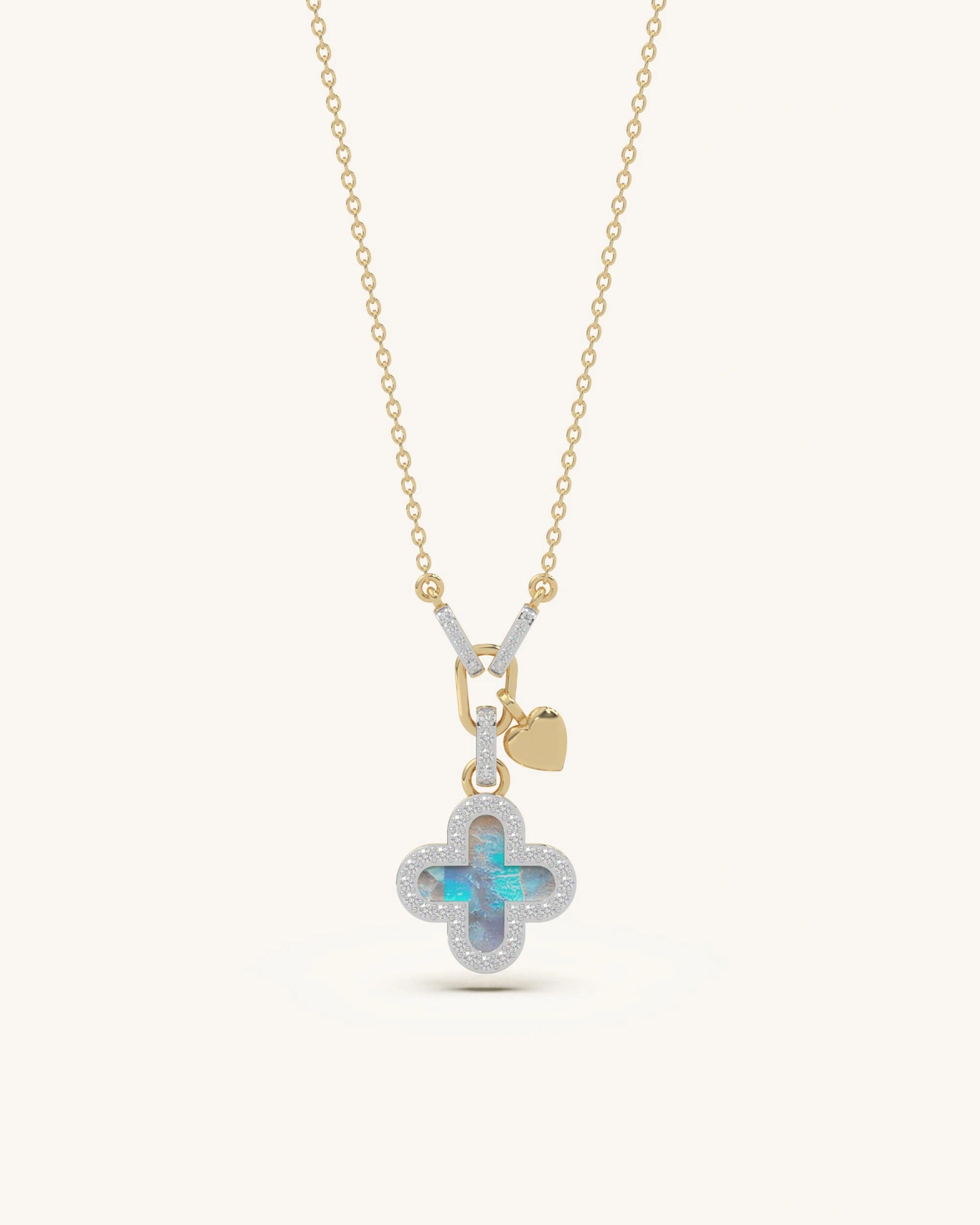 Clover necklace 925 silver 18KT gold vermeil mother of pearl design