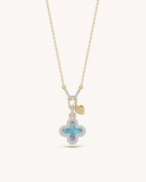 Clover necklace 925 silver 18KT gold vermeil mother of pearl design