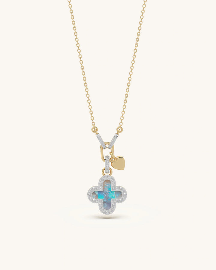 Clover necklace 925 silver 18KT gold vermeil mother of pearl design