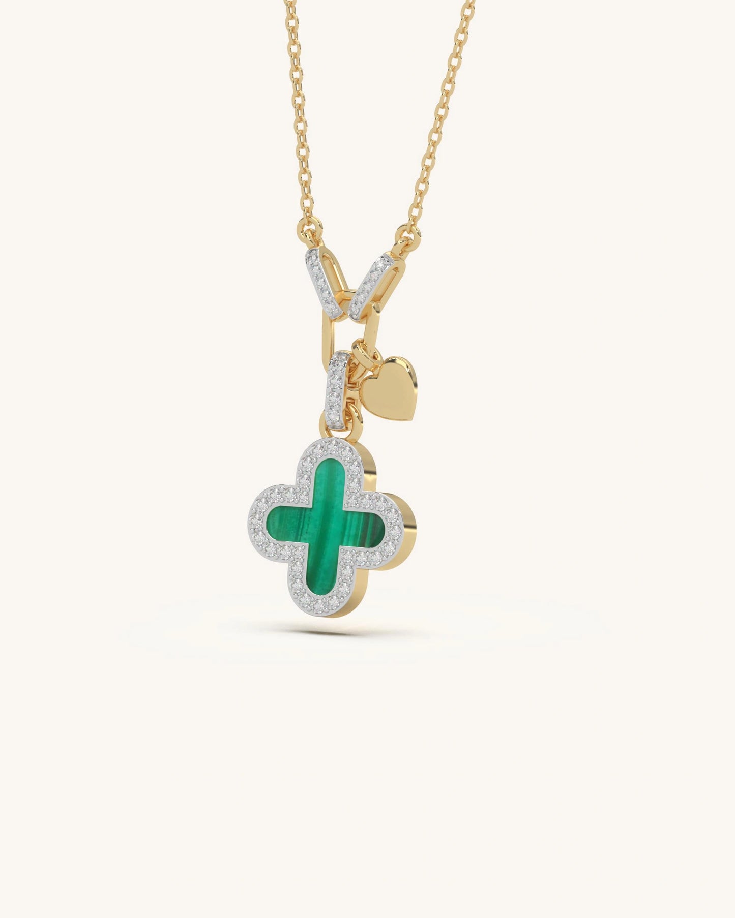 Malachite Clover Necklace