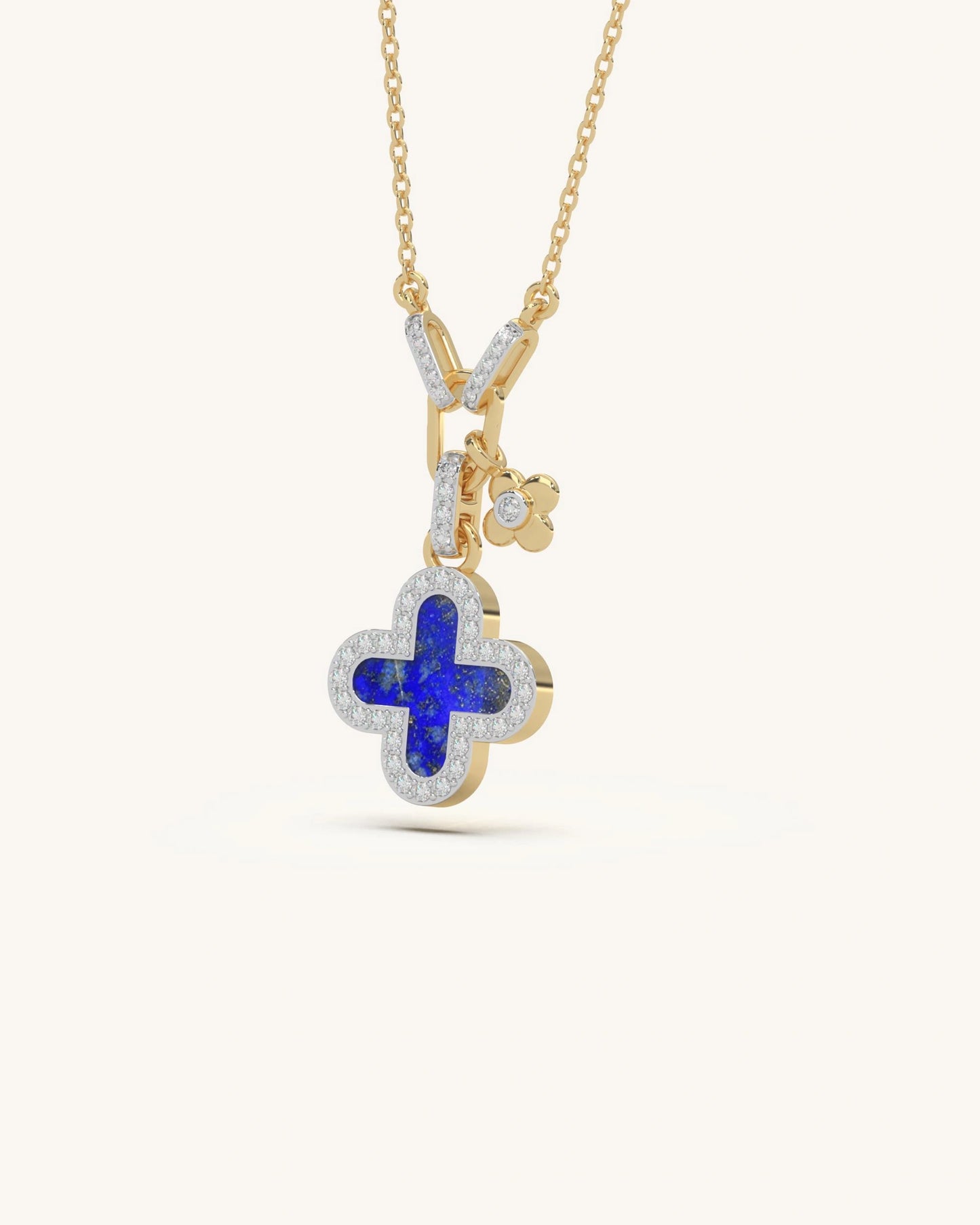 Lapis Lazuli Clover Pendant
