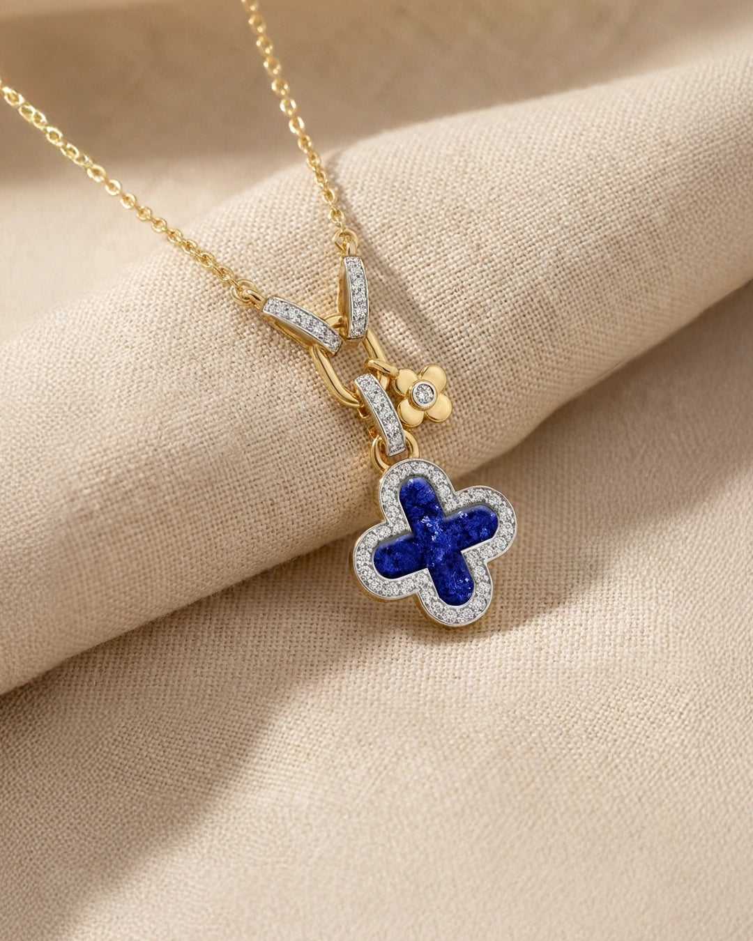 Lapis Lazuli Clover Pendant